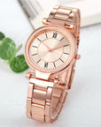 Luxury Rose Gold Stainless Steel Watches Female